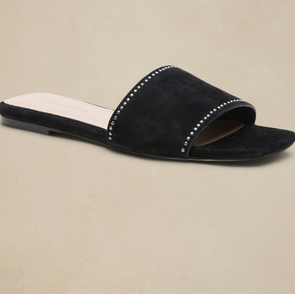 Gorgeous Studded Suede Slides